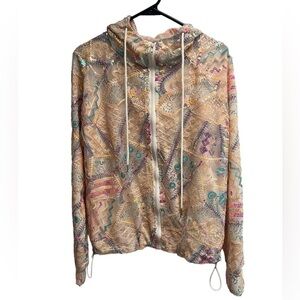 DAVI & DANI Women’s Multi Colored Beaded/Sequin Jacket with Hood. Size small